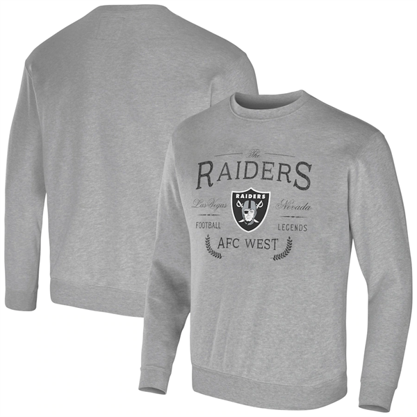Men's Las Vegas Raiders Gray Darius Rucker Collection Pullover Sweatshirt